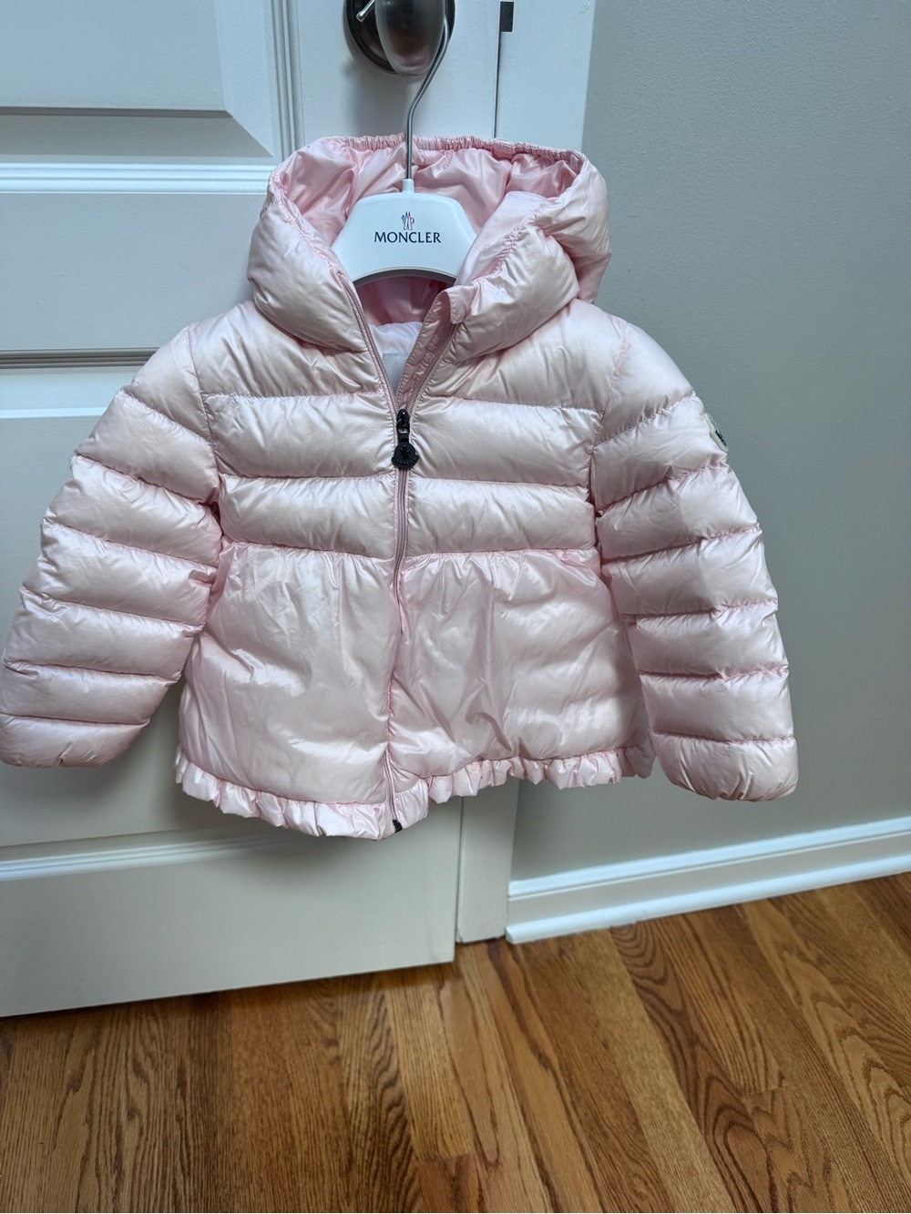Moncler Girls' Odile Light Pink Puffer Jacket